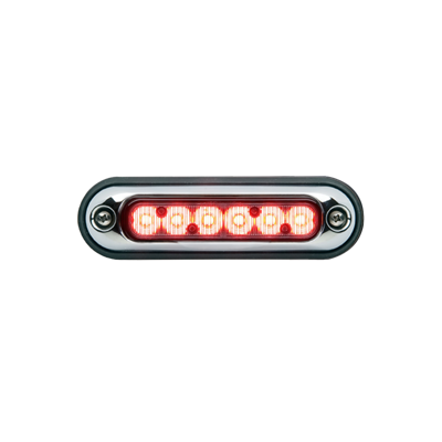 Whelen, Wide Surface Mount ION - Red Chrome