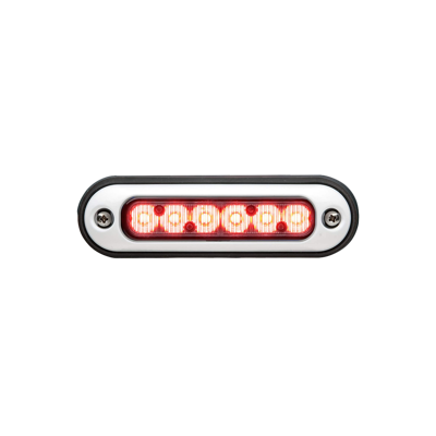 Whelen, White Housing Wide Surface Mount ION - Red
