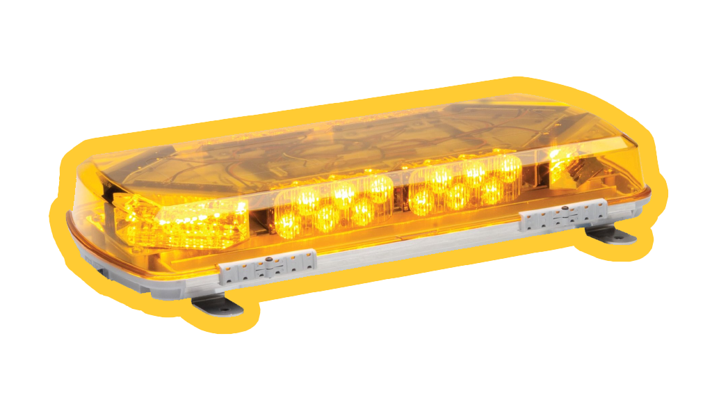MC16PA Mini Lightbar from Whelen with Amber Highlights