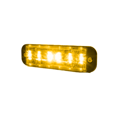 Code 3, Mega Thin Surface Mount 6 LEDs - Amber