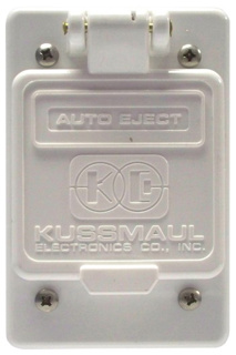 Kussmaul, Waterproof Cover WP Auto Ejects Wiring Kit and Manual Receptacle - White