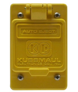 Kussmaul, Waterproof Cover WP Auto Ejects Wiring Kit and Manual Receptacle - Yellow