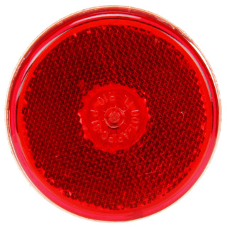 Truck-Lite, 10 Series, Incandescent, Red Round, 1 Bulb, Marker Clearance Light, PC, Reflectorized