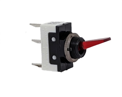 K4, Lighted Lever Switch, Off-On, SPST - Red