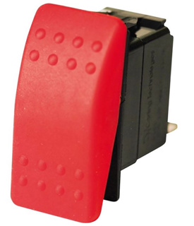 OFF-ON CONTURA II ROCKER SWITCH - SOFT RED ACTUATO
