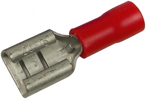 Pico, 22-16 AWG Flared Vinyl Insulated 0.187" Tab Female Quick Connect Terminal - Red