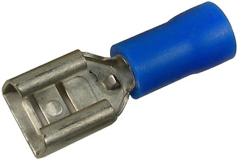 Pico, 16-14 AWG Flared Vinyl Insulated 0.187" Tab Female Quick Connect Terminal - Blue