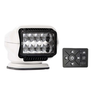 GoLight, Stryker ST Series Permanent Mount White 12V LED w/ Hard Wired Dash Mount Remote