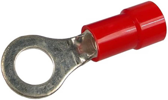 Pico, 8 AWG Battery Cable FlaRed Vinyl Insulated 5/16" Brazed Lug Ring/Eye Terminals - Red