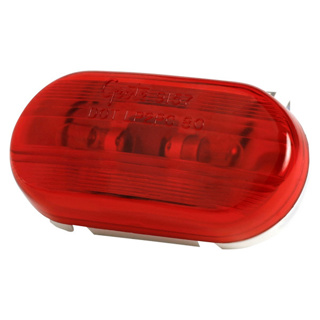 Grote, Two-Bulb Oval Pigtail-Type Clearance Marker Lights Optic Lens - Red