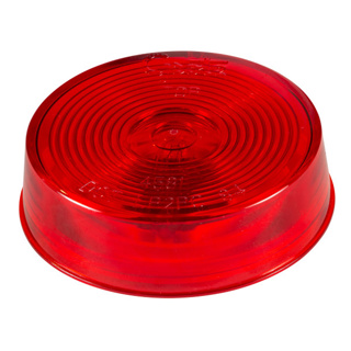 CLR/MKR LAMP 2.5" DIAM RED, SEALED W/OPTIC LENS