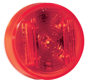 CLR/MKR LAMP, 2", RED, MKR LAMP, SUPERNOVA LED, PC RATED