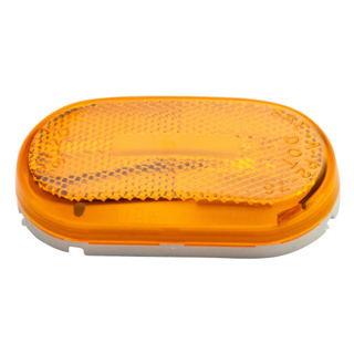 Grote, Single-Bulb Oval Clearance Marker Lights, Built-in Reflector - Amber