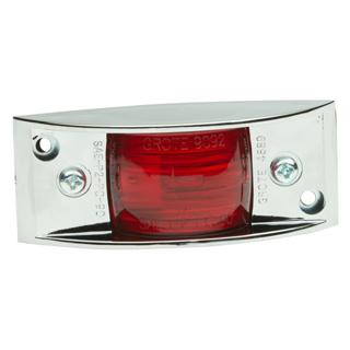 CLR/MKR LAMP, RED, CHROME ARMORED