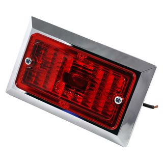 CLR/MKR LAMP, RED, RECT