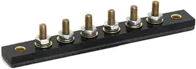 Cole Hersee, Terminal Block, Single Row, 10P, Threaded Stud/Bus Bar Terminal, Surface/Eyelets Mount
