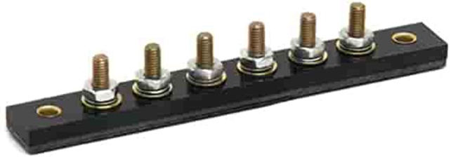 Cole Hersee, Terminal Block, Single Row, 5P, Threaded Stud/Bus Bar Terminal, Surface/Eyelets Mount
