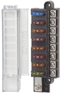 Blue Sea Systems, ST Blade Compact Fuse Blocks, 8 Circuit