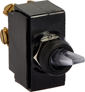 Cole Hersee, Standard Nylon Toggle Switch, Illuminated, SPST, 25A, On-Off