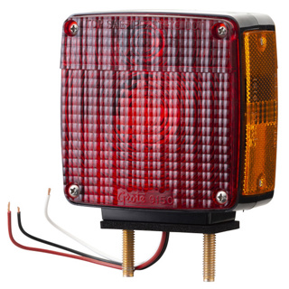 Grote, Two-Stud Light with Pigtail RH - Red/Yellow