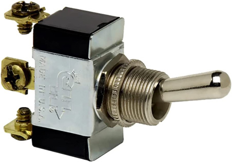 Standard Heavy Duty Metal Toggle Switch, SPDT, On-Off-On