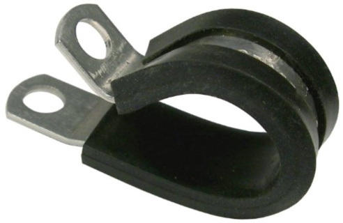 Pico, 1-1/4" ID Rubber Insulated Clamps 1/2" Aluminum w/ 1/4" Mounting Hole