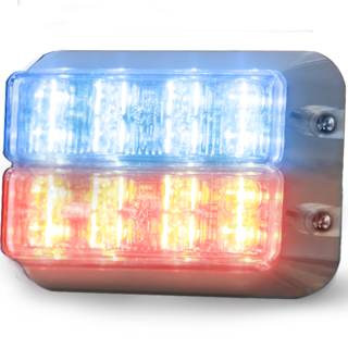 Code 3, Stacked Dual Head Flashing LED X - Blue/Red
