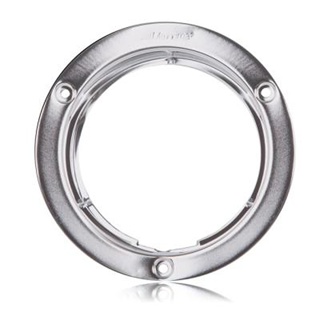 Maxxima, 4" Round Stainless Steel Security Flange Chrome Finish