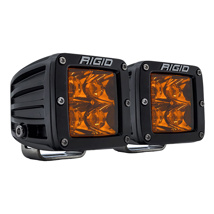 Rigid, D-Series Spot with Amber PRO Lens Pair Rigid Industries