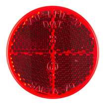 Grote, 2" Round Stick-On Reflector - Red