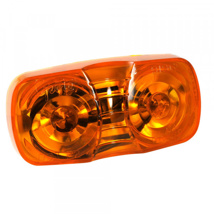 Grote, Two-Bulb Square-Corner Clearance Marker Lights, Duramold - Amber