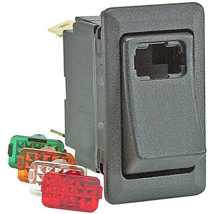 Cole Hersee, On-Off SPST 4 Blade Lighted Rocker Switch