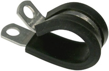 Pico, 1-1/2" ID Rubber Insulated Clamps 1/2" Aluminum w/ 1/4" Mounting Hole