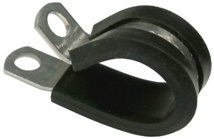 Pico, 2" ID Rubber Insulated Clamps 1/2" Aluminum w/ 1/4" Mounting Hole