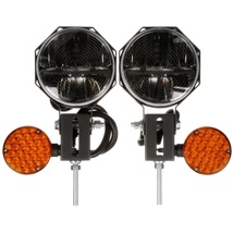Trucklite, Heated Lens, Universal, LED, 7In. Round, Snow Plow Light Kit
