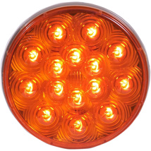 Maxxima, Lightning 4" Round Red Stop/Tail/Turn - Amber