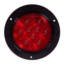 Maxxima, 4" Round Flange Mount Stop/Tail/Turn Light - Red