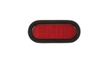 SoundOff, 6" Oval Stop,tail, andPark Lights, Grommet - Red