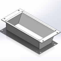 Troy Products 4" Face Plate, Shallow Tray W/Sloped Floor