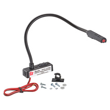 LITLITE, 12", On/Off switch, wired base, W/R LED modes, top neck / horz mount