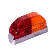 Maxxima, 4" Rectangular Dual Color Clearance Marker - Red/Amber
