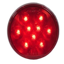 Maxxima, Lightning 4" Round Red Stop/Tail/Turn - Red