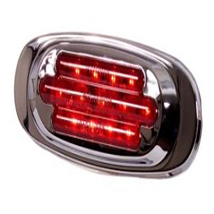 Maxxima, Chrome Oval Clearance Marker - Red