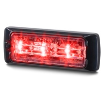 Federal Signal, 3 LED Lighthead, Surface Mount, 12/24 VDC - Red