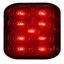 Maxxima, Rectangular Back Up, 10 LED - Red